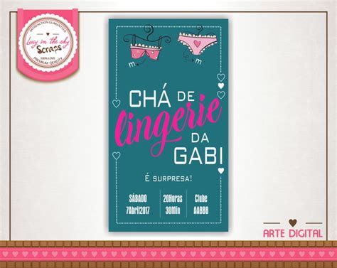 Convite Digital Chá de Lingerie Elo Produtos Especiais