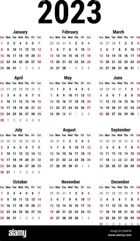 Para El Calendario Imágenes Vectoriales De Stock Alamy