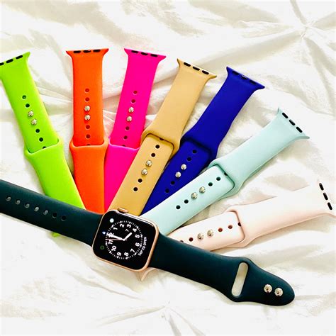 Solid Color Silicone Band For Apple Watch Multiple Colors Available ...