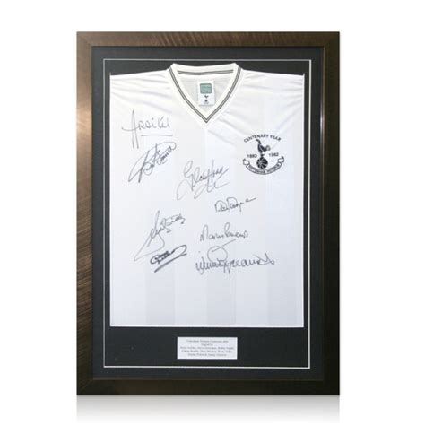 Framed Tottenham Hotspur 1982 Centenary Shirt Signed By 8 Spurs