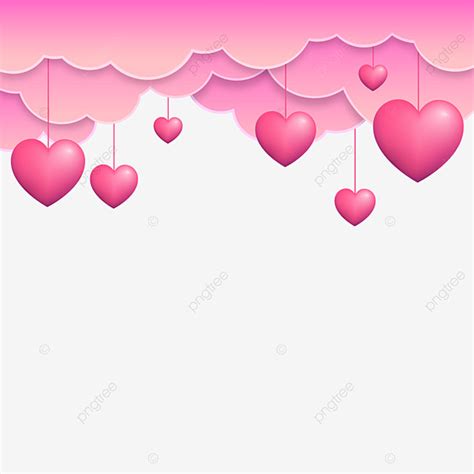 Love Valentine Cloud Vector Hd Images Pink Cloud Heart Cloudy Love For