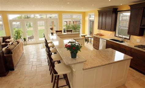 Open Floor Plans U Shaped Kitchen Island Traditional Kitchens By