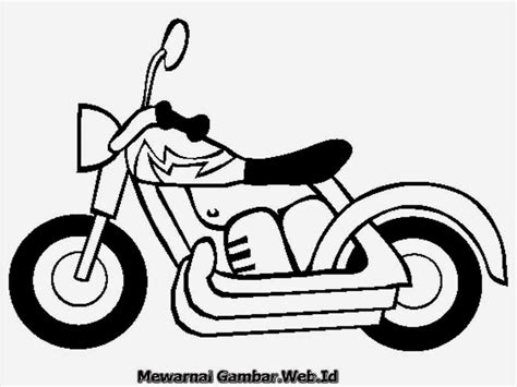 Mewarnai Gambar Motor Mewarnai Gambar