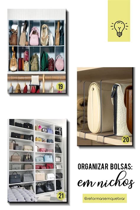 Como Organizar Bolsas Diversas Maneiras Organizador De Bolsas