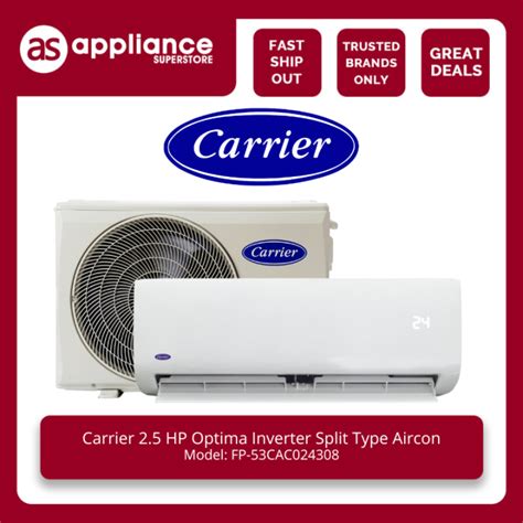 Carrier Hp Optima Inverter Split Type Aircon Fp Cac Lazada Ph