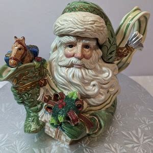 Fitz And Floyd Gregorian Santa Tea Pot Etsy