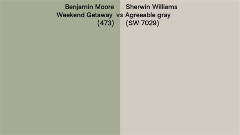 Benjamin Moore Weekend Getaway 473 Vs Sherwin Williams Agreeable Gray