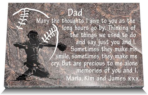 Baseball Grave Plaque Lifetime Guarantee Treanor Stone