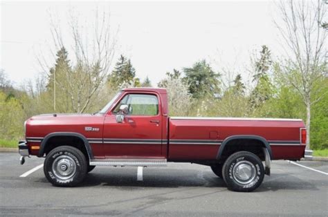 1992 Dodge Ram W250 Le 4x4 12 Valve 59l Cummins Diesel First Gen 1190406 Miles Classic Dodge