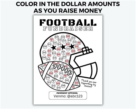 Editable Football Fundraiser Template Easy Football Fundraiser Flyer