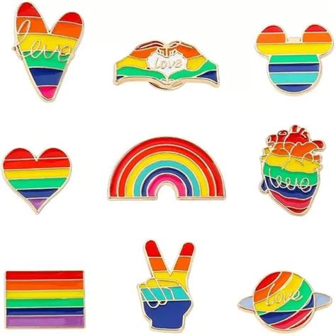 Broche Arco Ris Lgbt Pin Prendedor Accesorio Orgullo Gay Cuotas Sin Inter S