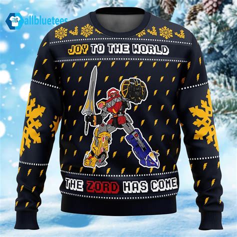 The Zord Has Come Power Rangers Ugly Christmas Sweater