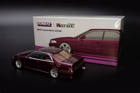 Tarmac Works 1 64 VERTEX Toyota Mark II JZX100 Purple Metallic