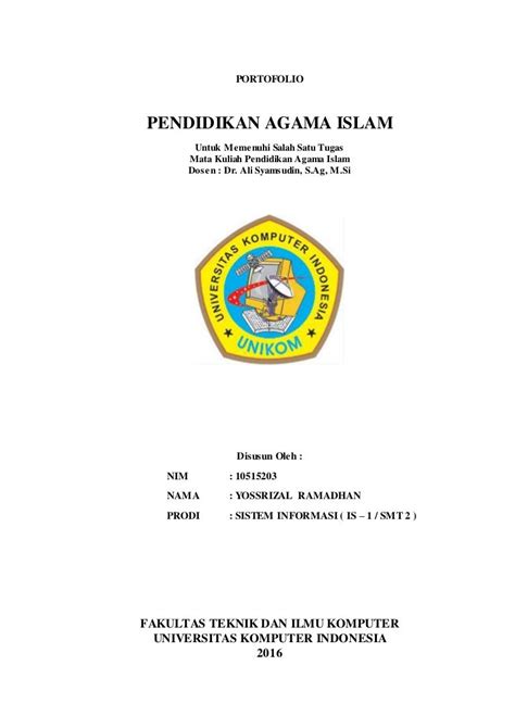 Contoh Cover Portofolio Penggambar Riset