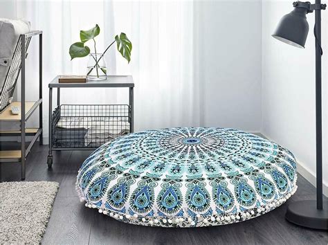 Floor Cover Mandala Pillow Cushion Indian Round Bohemian Throw Pouf