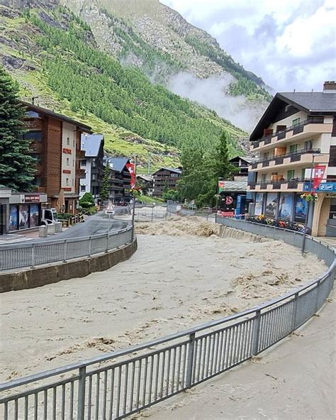 Wallis Gewitter verursachen Überschwemmung in Zermatt ZüriToday