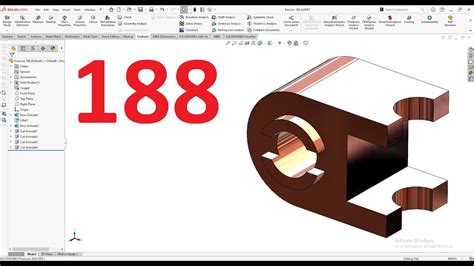 تمارين علي سوليدووركس 2024 تمرين رقم 188 Solidworks Exercise 188