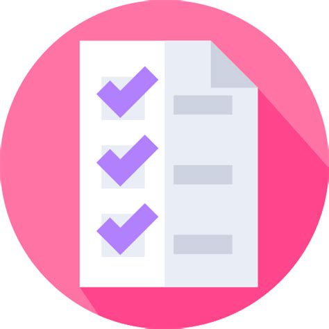 Checklist Flat Circular Flat Icon