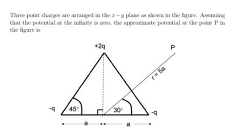 Three Point Charges Are Arranged In The X−y Plane As Shown In The Figure