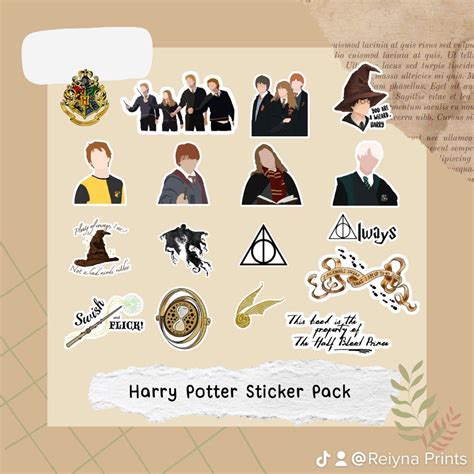 Pcs Harry Potter Sticker Pack Hobbies Toys Stationary Craft