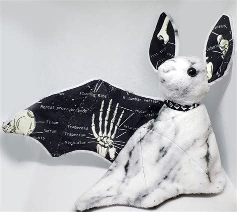 Large Bat Plush Stuffed Animal Beezeeart Skelly 16in Etsy