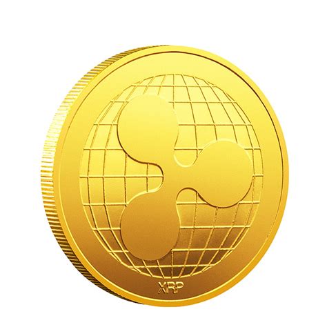 Ø 38mm Ripple Coin Krypto Münze Souvenir Gold