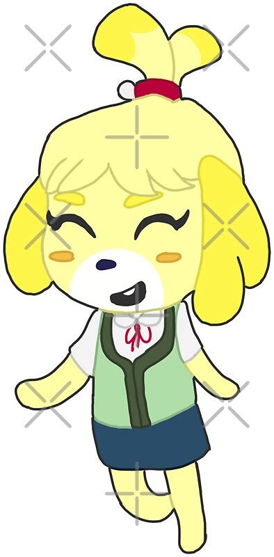 Animal Crossing Isabelle Stickers By Andromeduh Redbubble