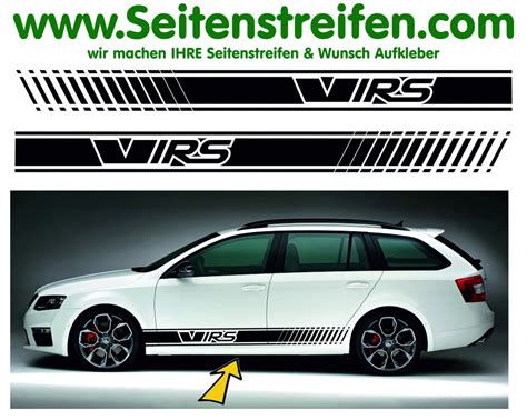 Skoda Octavia Rs Vrs Professionelle Auto Seitenstreifen