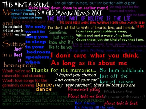 Fall Out Boy lyrics by e1ectricthunder on DeviantArt