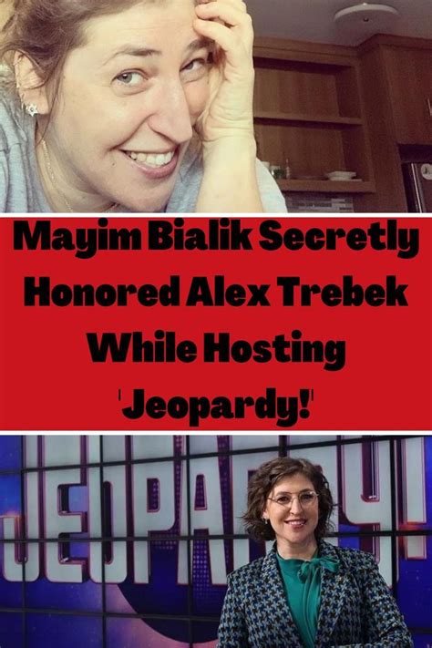 Mayim Bialik Secretly Honored Alex Trebek While Hosting Jeopardy