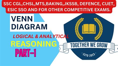 Reasoning Venn Diagram Ssc Cgl Chsl Mts Cpo Jkssb Steno