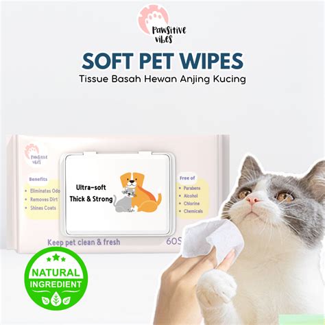 Jual Pet Soft Pet Wipes Pcs Tissue Basah Hewan Anjing Kucing Pet