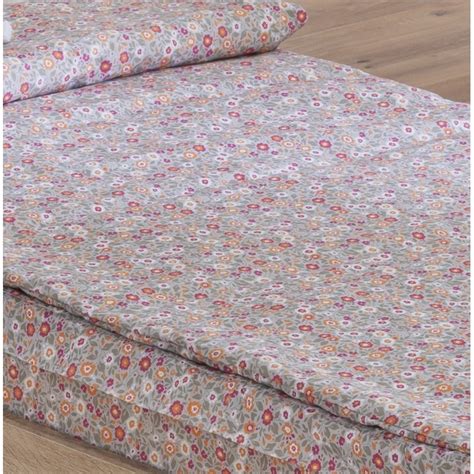 Saco nórdico con relleno para cama 90x200 LIBERTY estampado de flores