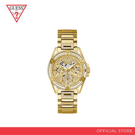 Guess Queen Ladies Sport Gold Tone Case Champagne Dial Watch Lazada