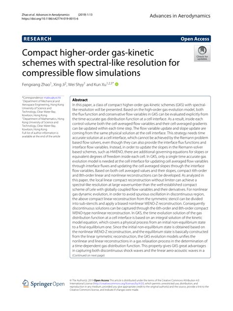 PDF Compact Higher Order Gas Kinetic Schemes With Spectral Like