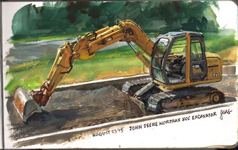 Gurney Journey Painting An Excavator In Gouache