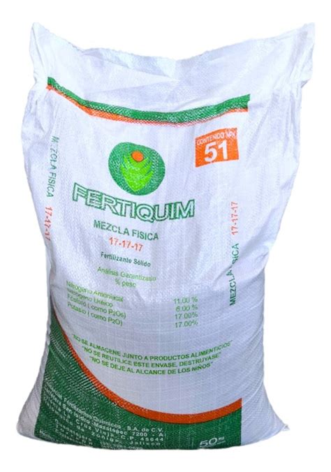 Fertilizante Triple Npk Kg Agrogenial Sa De Cv