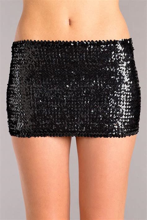 Sequin Skirt Black Skirt AFashion