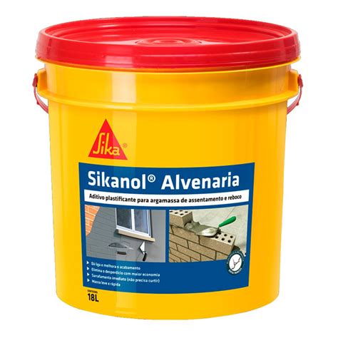 Aditivo Plastificante 18L Argamassa Chap SIKANOL Ref 427766 SIKA