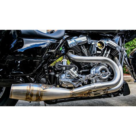 Sawicki 2 1 Stainless Shorty Cannon Big Inch Exhaust For 2017 2020 Harley Touring W Mid