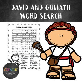 David And Goliath Word Search