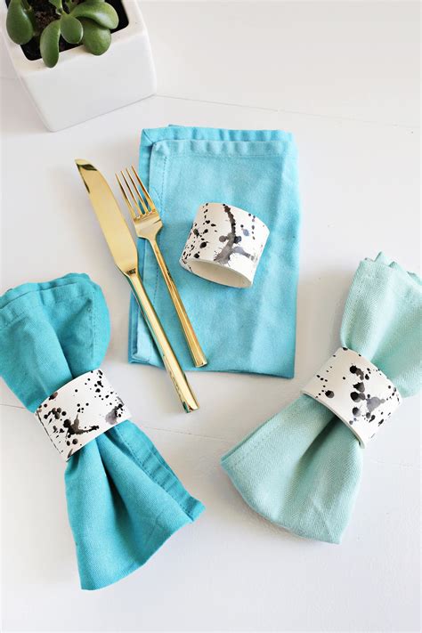 Diy Splatter Napkin Rings A Beautiful Mess