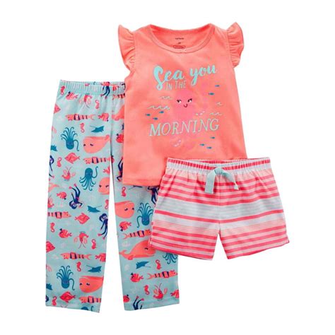 Carters Carters Infant And Toddler Girls Sea Life Octopus Pajamas