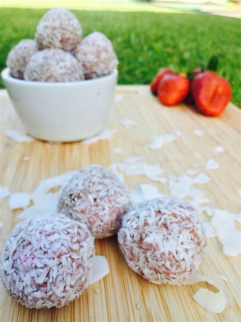 Super Simple Strawberry Bliss Balls Recipe Food Bliss Balls