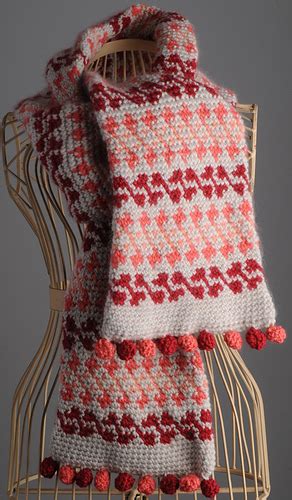 Ravelry Fair Isle Crochet Scarf Pattern By Mrs Moon