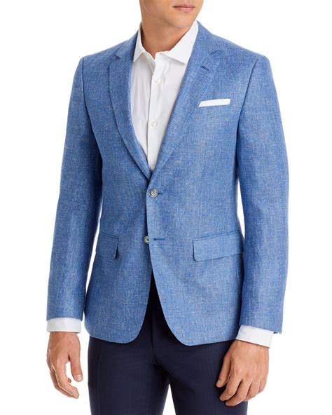 Boss By Hugo Boss Linen Hutson Basketweave Slim Fit Sport Coat In Light