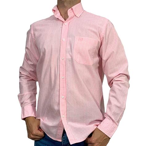 Camisa Rosa Claro Txc Masculina Manga Longa