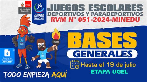 Bases Generales De Los Juegos Escolares Deportivos Y Paradeportivos