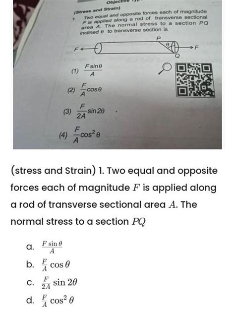 Stress And Strain Two Equal And Opposite Forces Each Of Magnitude Area