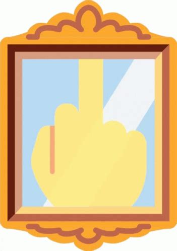 Mirror Middle Finger Sticker Mirror Middle Finger Mirror Middle